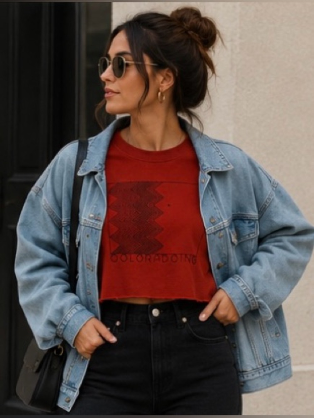 Rust Cropped Sweatshirt
